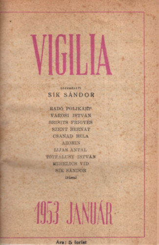 Vigilia 1953. vf. (janur-december)