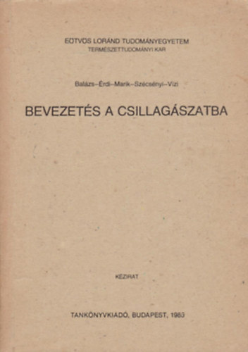 Balzs - rdi - Marik - Szcsnyi - Vzi - Bevezets a csillagszatba - Kzirat