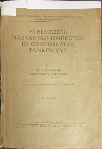 �lelmez�si-h�ztart�si ismeretek �s gyakorlatok tank�nyve