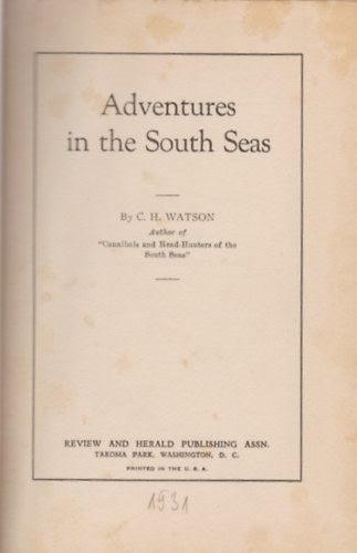 Adventures in the South Seas