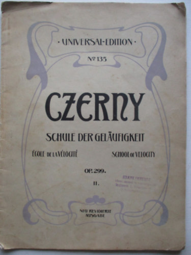 Czerny Schule der gelaufigkeit op.299 II.