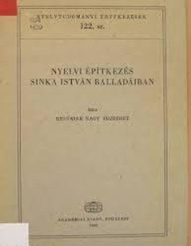 Nyelvi �p�tkez�s Sinka IStv�n ballad�iban