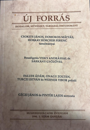 �j Forr�s - Irodalom, m�v�szet, t�rsadalomtudom�ny 1991. 1. Janu�r