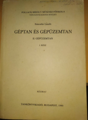 Gptan s Gpzemtan: II. Gpzemtan 1. rsz (Pollack Mihly MF) J 20-39