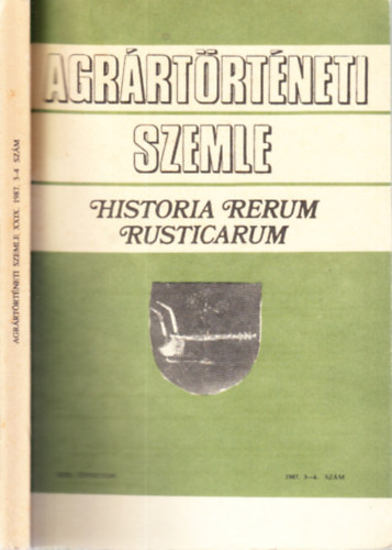 Agrrtrtneti Szemle 1987/3-4. szm (XXIX. vfolyam)