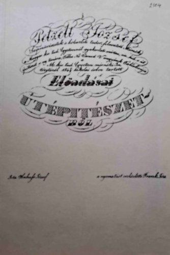 Petzelt J�zsef el�ad�sai �t�p�t�szetb�l