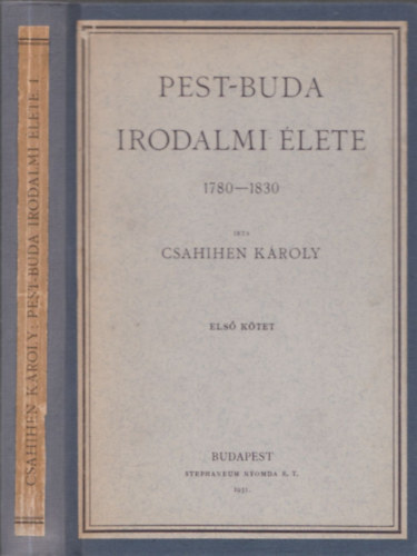 Pest-Buda irodalmi lete 1780-1830 I.