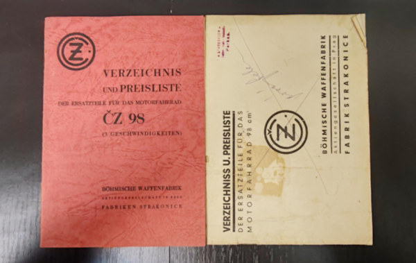 Verzeichnis und preisliste CZ 98 / katal�gus �s �rlista