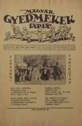 Magyar Gyermekek Lapja 1933 janur 20.