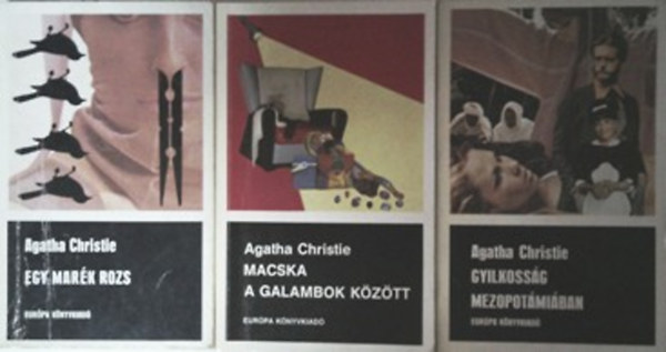 3 db Agatha Christie: Gyilkoss�g Mezopot�mi�ban + Macska a galambok k�z�tt + Egy mar�k rozs