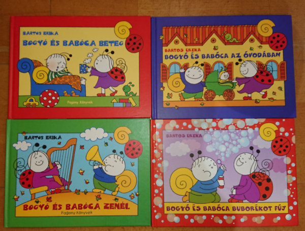 4 db Bogy s Babca: Bogy s Babca beteg, Bogy s Babca zenl, Bogy s Babca buborkot fj, Bogy s Babca az vodban