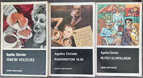Agatha Christie krimik (3db.): Temetni veszlyes + Paddington 16.50 + Rejtly az Antillkon