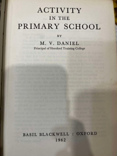M. V. Daniel - Activity in the Primary School
