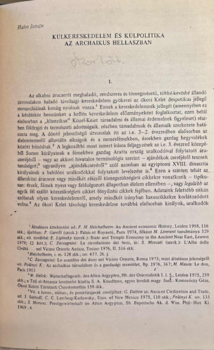 Klkereskedelem s klpolitika az archaikus Hellszban