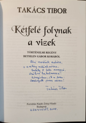 Ktfel folynak a vizek