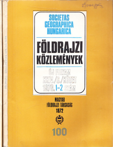 Fldrajzi kzlemnyek 1976/1-4. (Teljes vfolyam)