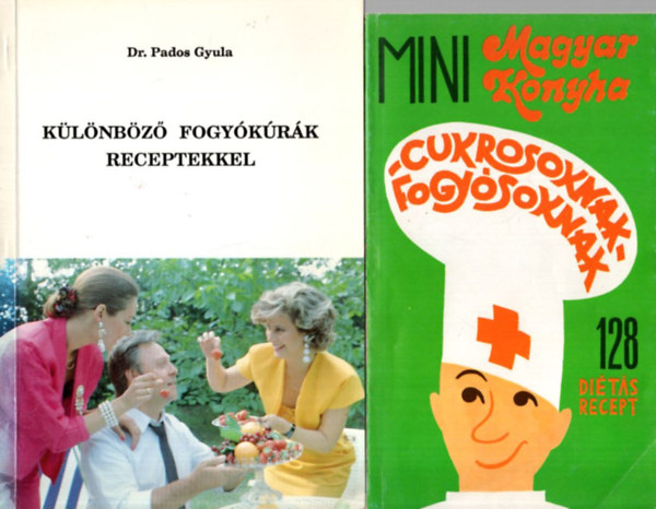 4 db dits knyv: Mini Magyar Konyha Cukrosoknak-fogysoknak, Klnbz fogykrk receptekkel, A Norbi titok, Vrcsoportdita-testkontrollal