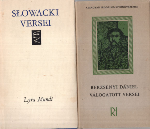 3 db verses k�tet ( egy�tt ) 1. Berzsenyi D�niel v�logatott versei, 2. Juliusz Slowacki versei, 3. Franois Villon �sszes versei