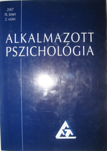 Alkalmazott pszicholgia - Folyirat 2007 XI.ktet 2.szm