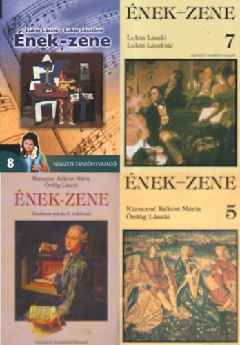 4 db �nek-zene tank�nyv: 5., 6., 7., 8.  oszt�ly