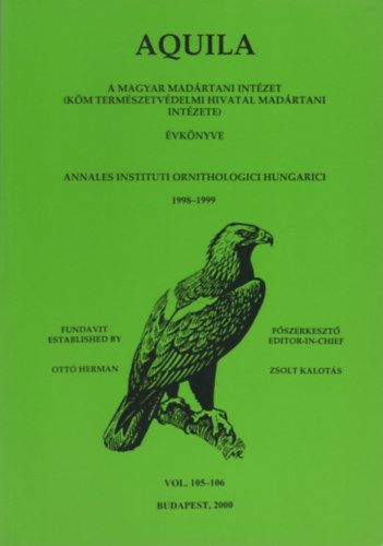 Aquila - A Magyar Madrtani Intzet vknyve 1998-1999 (Vol. 105-106.)