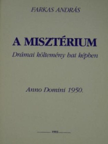 A miszt�rium