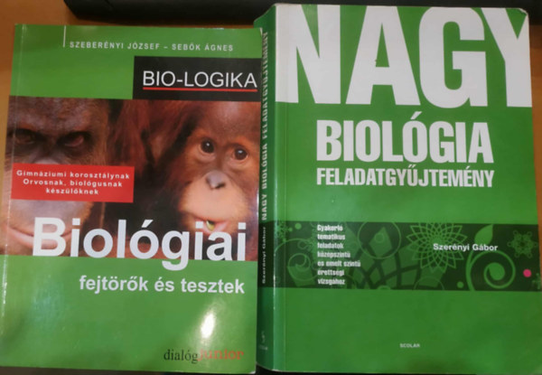 2 db Nagy biolgia feladatgyjtemny + Biolgiai fejtrk s tesztek