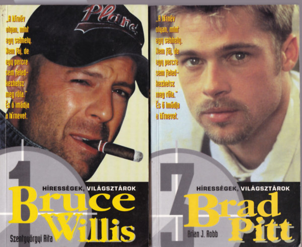 2 db knyv a Hressgek, vilgsztrok sorozatbl: Bruce Willis +Brad Pitt