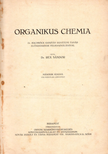Organikus chemia- egyetemi jegyzet