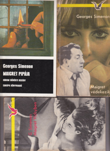3 db George Simenon krimi: Maigret pipja + Maigret Vdekezik + Maigret Vichyben.