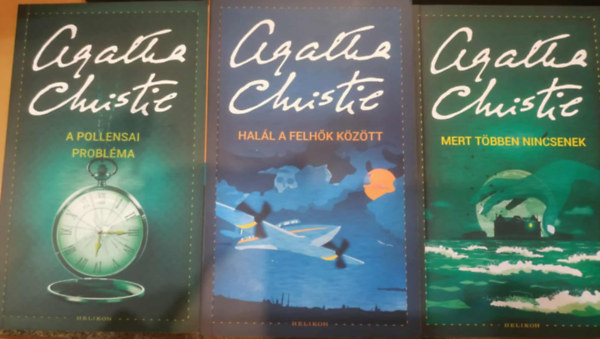 3 db Agatha Christie: A pollensai problma + Hall a felhk kztt + Mert tbben nincsenek (Tz kicsi nger)