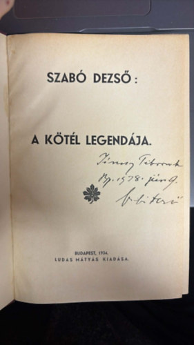 Szab� Dezs� f�zetek 1-6.: A k�t�l legend�ja - Mosolygok - A magyar irodalom saj�tos arca. Korunk n�probl�m�ja. Az ellenforradalom term�szetrajza. - Kar�csonyi lev�l. A n�mets�g utja. Debreceni tanuls�gok. Felt�mad�s makucsk�n. - �