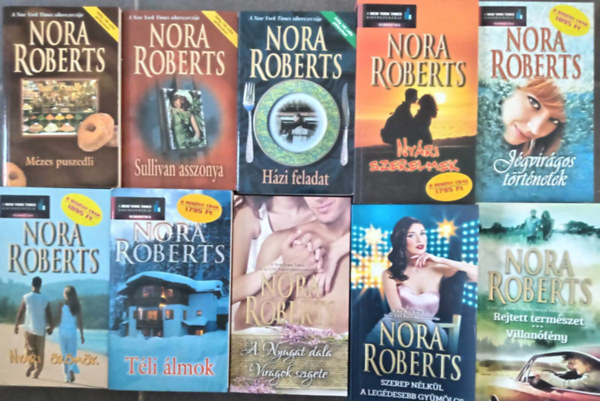 Nora Roberts knyvcsomag (13 m 10 ktetben) Mzes puszedli / Sullivan asszonya / Hzi feladat / Nyri szerelmek / Jgvirgos trtnetek / Nyri rmk / Tli lmok / A nyugat dala / Virgok szigete / szerep nlkl / A  legdesebb