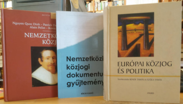 3 db Nemzetkzi kzjog + Eurpai kzjog s politika + Nemzetkri kzjogi dokumentum gyjtemny