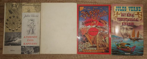 4 klasszikus ifj�s�gi reg�ny Jules Verne-t�l: Egy k�nai viszontags�gai K�n�ban, A k�t kip testv�r, A tize�t �ves kapit�ny, K�t�vi vak�ci�