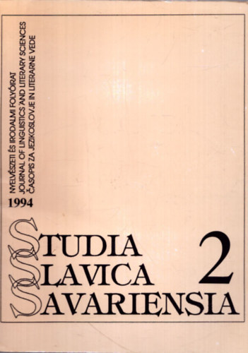 Studia Slavica Savariensia 1994/2.