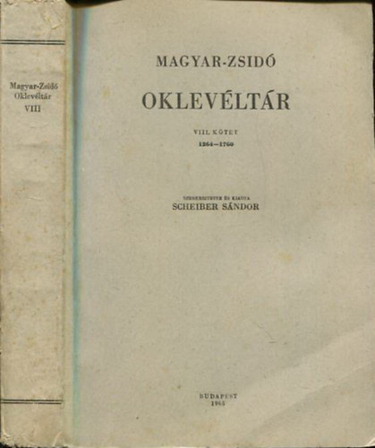 Magyar-Zsid oklevltr VIII.