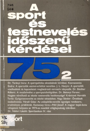 Korszer edzs - elmleti alapok - A sport s testnevels idszer krdsei 75