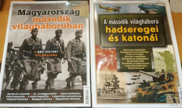 2 db A msodik vilghbor hadseregei s katoni + Magyarorszg a msodik vilghborban + 1 DVD