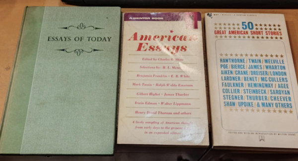3 db 50 Great American Short Stories + American Essays + Essays of Today