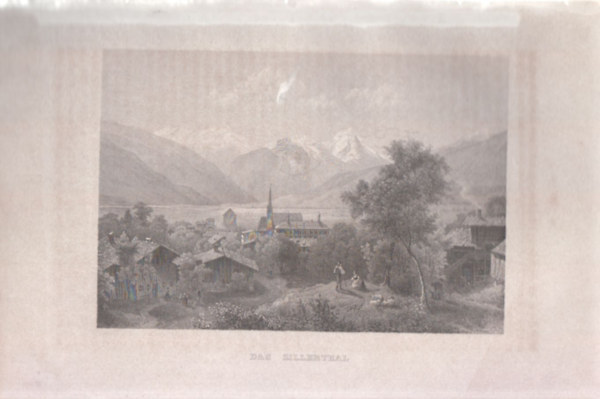 Das Zillerthal (Zillertal, Ausztria, Eurpa) (16x23,5 cm lapmret eredeti aclmetszet, 1856-bl)