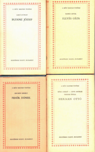 4 db k�tet A m�lt nagy tud�sai sorozatb�l: Illy�s G�za + Budenz J�zsef + Herman Ott� + Feh�r D�niel