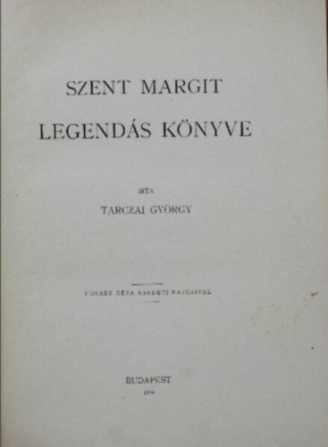 Szent Margit legends knyve