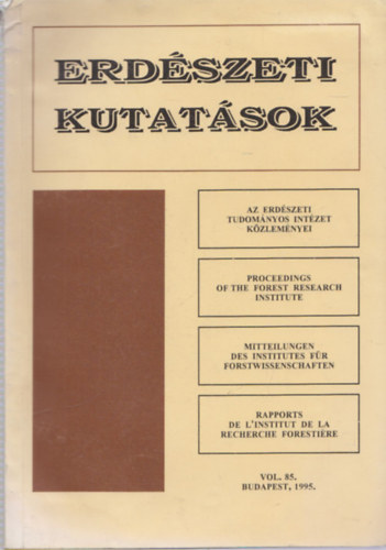 Erdszeti Kutatsok Vol.85/1995.