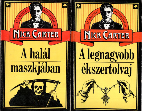 2 db Nick Carter krimi: A legnagyobb kszertolvaj, A hall maszkjban