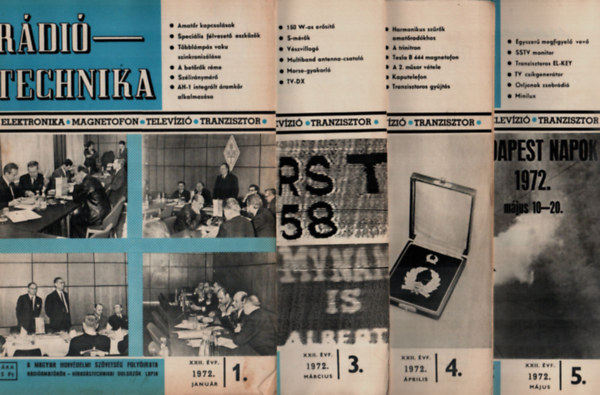 R�di�technika 1972. �vfolyam. 1-12. sz�m. (2. sz�m hi�nyzik)