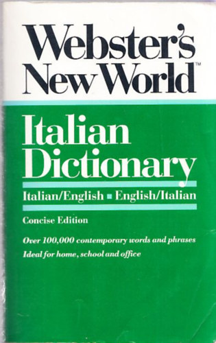 Italian Dictionary (Webster's New World) - Italian-English; English-Italian