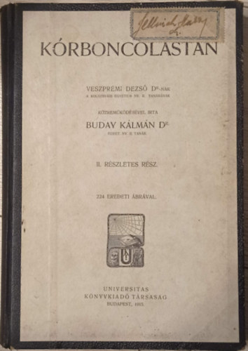 Dr. Buday K�lm�n - K�rboncol�stan II. r�szletes r�sz