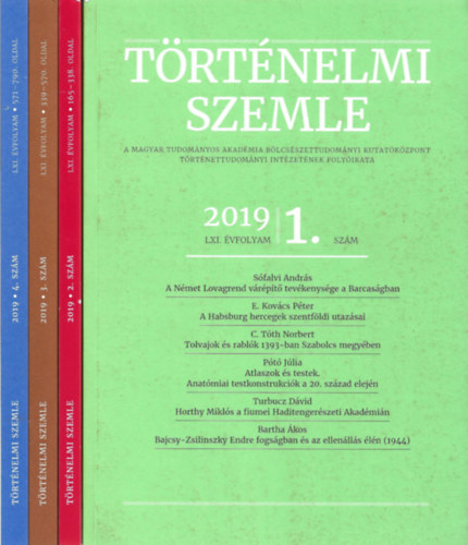Trtnelmi Szemle LXI. vfolyam (2019. 1-4. szm)