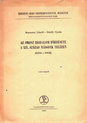 Az orosz irodalom trtnete a XIX. szzad msodik felben (1856-1900)